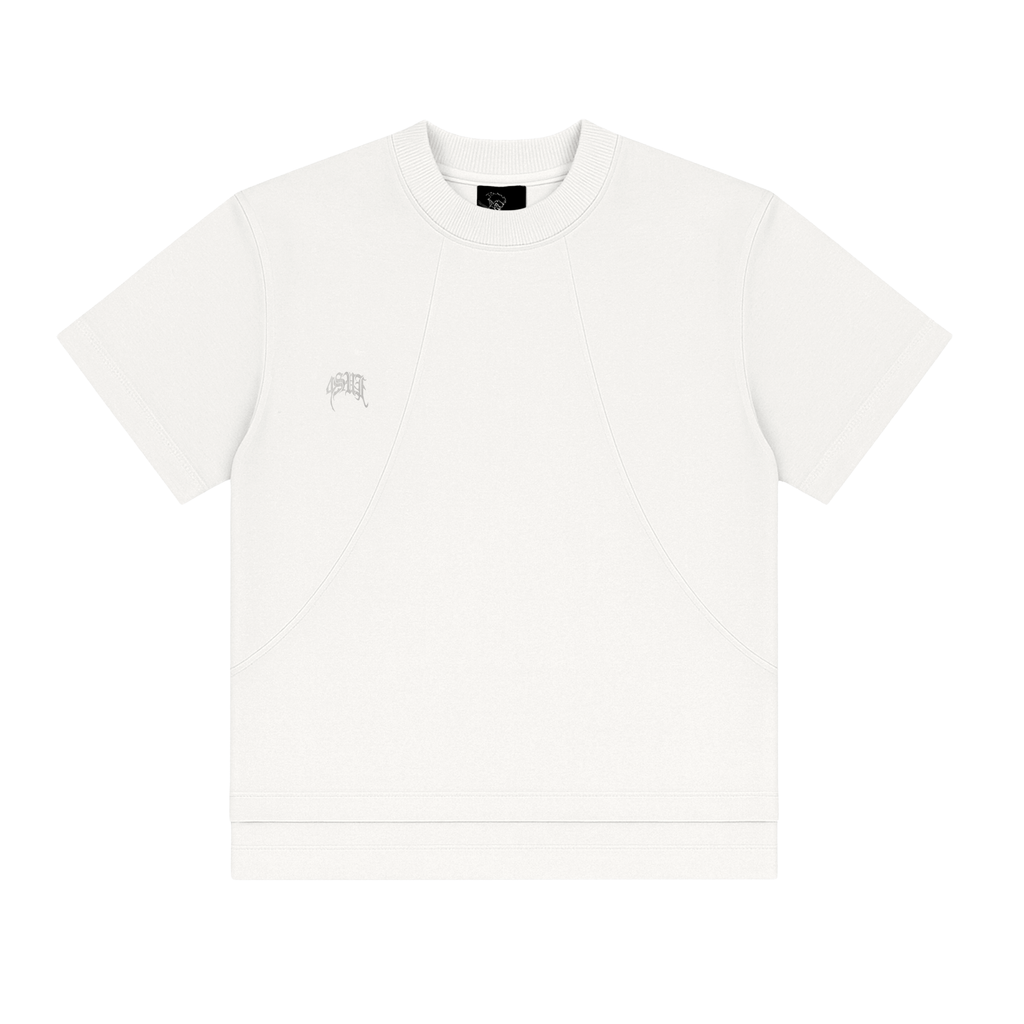 CAMISETA BOXY BARRA DUPLA 4SUF OFF WHITE