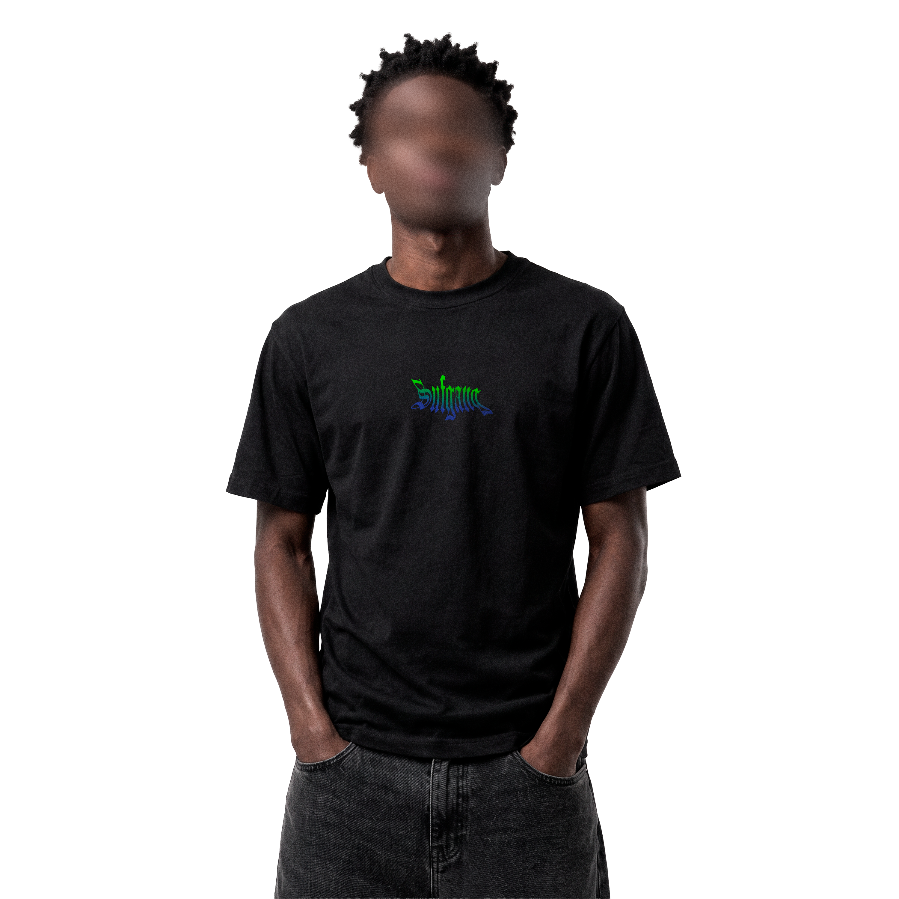 TEE SUFGANG GREEN/BLUE FADE BLACK