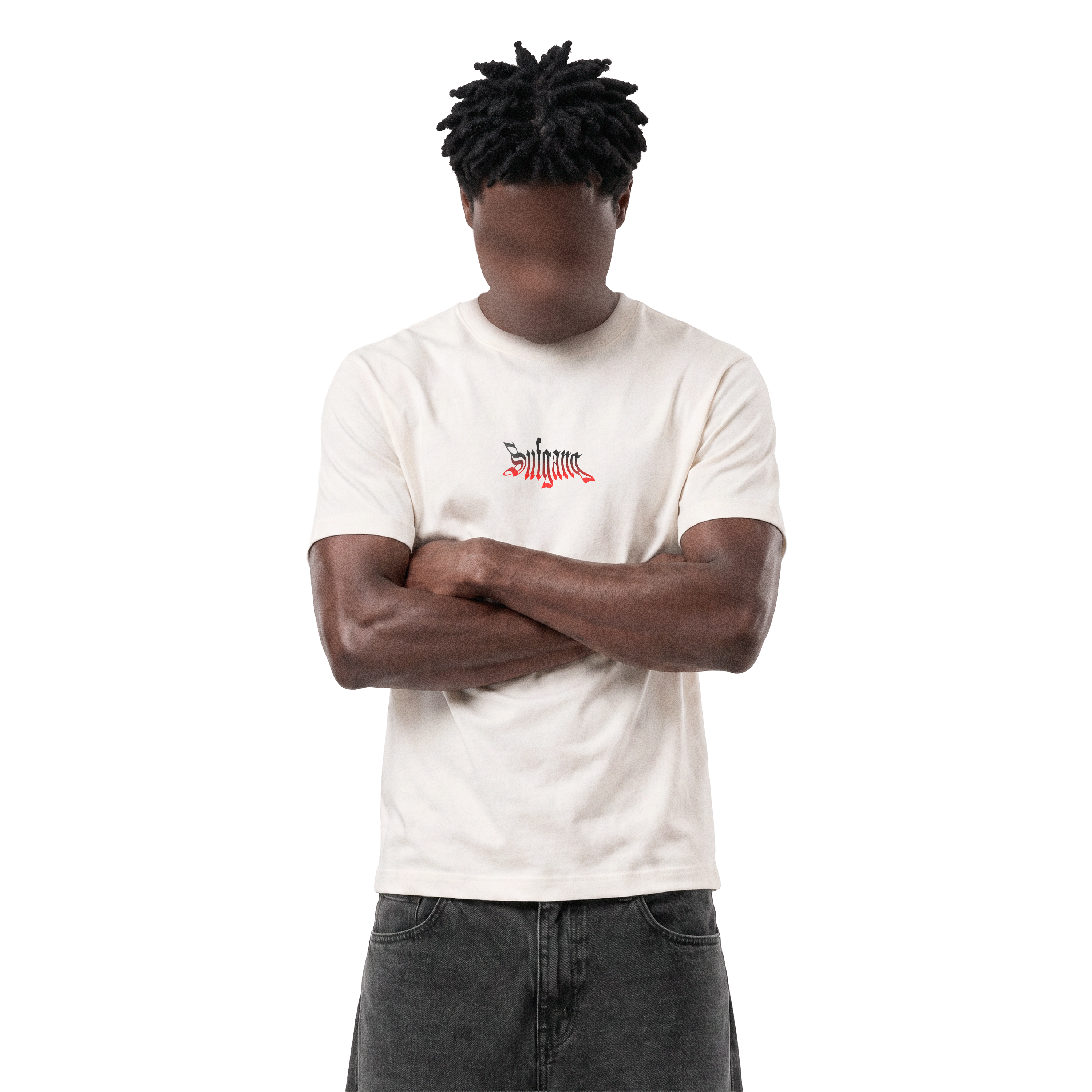 TEE SUFGANG RED GRADIENT OFF WHITE