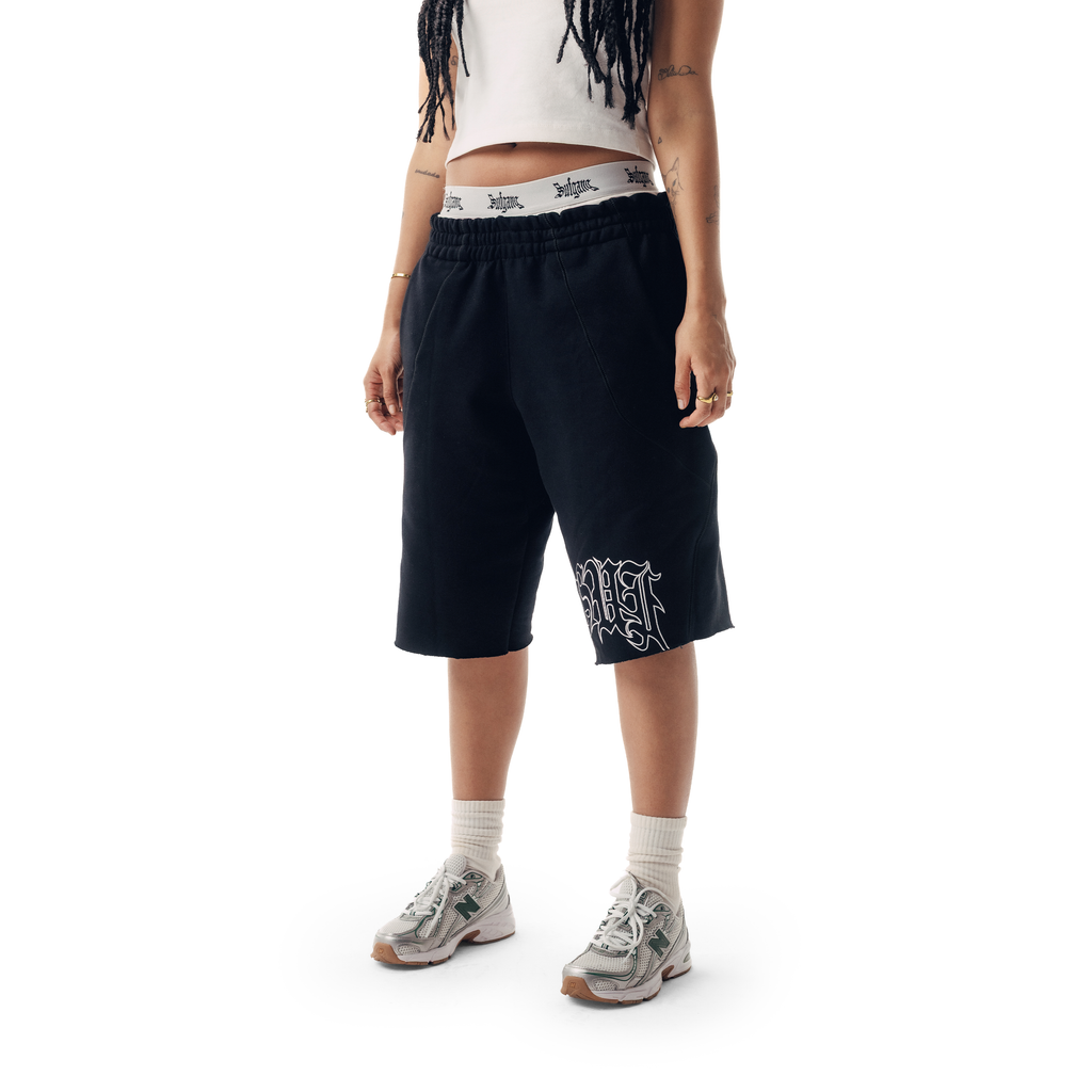 4SUF SHORTS RAW BLACK