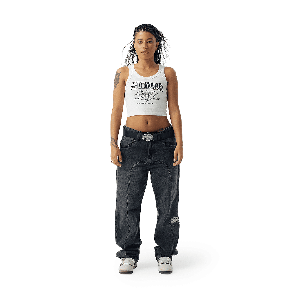 SUFGLO CROP TANK OFF WHITE